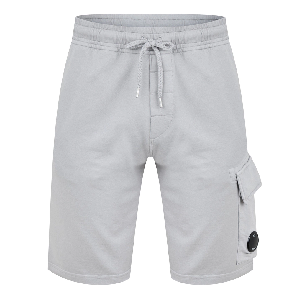 CP Company Micro Lens Fleece Shorts - Drizzle Gry 913